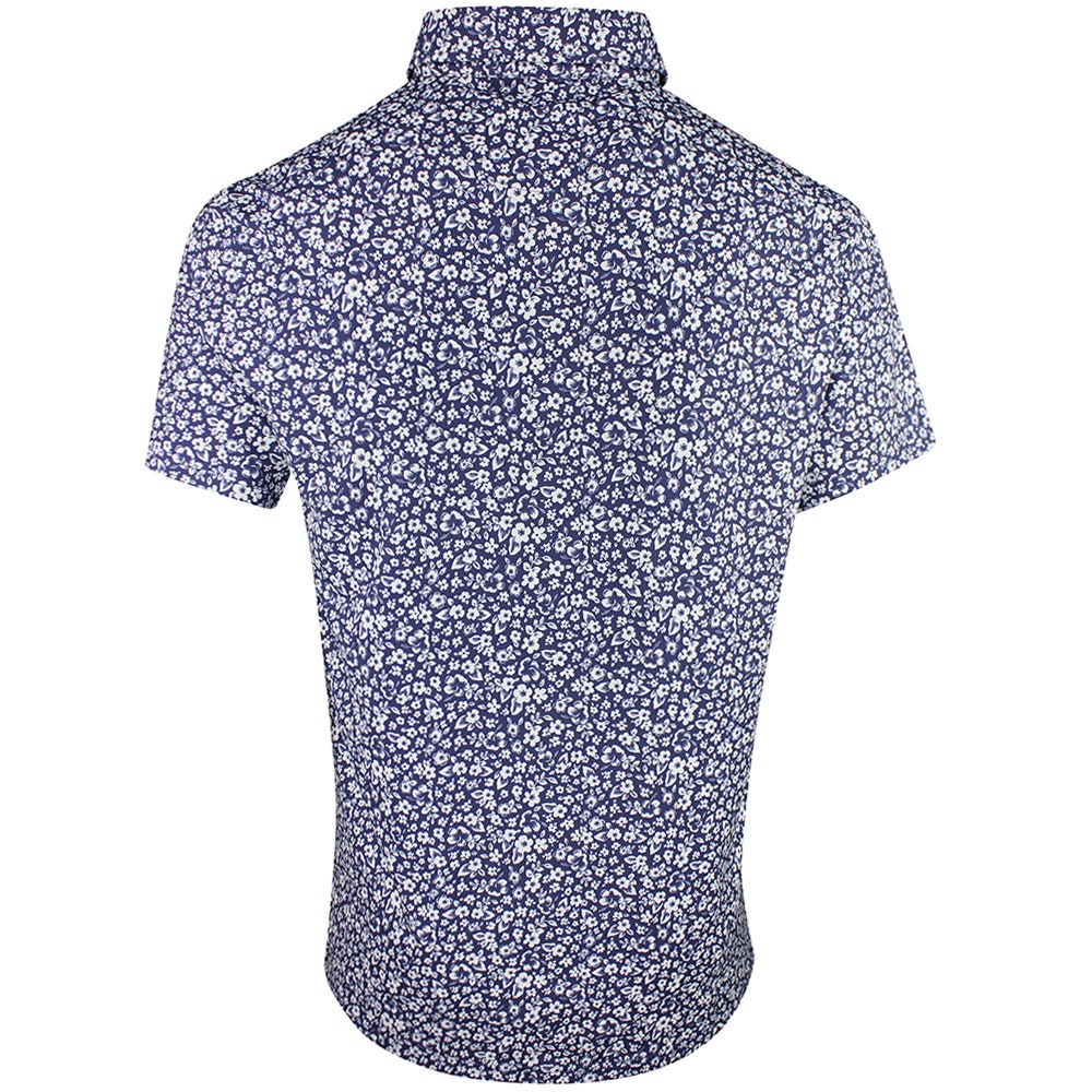 RLX Golf Shirt - RL Tour Pro Logo Ditsy Hibiscus - Refined Navy SS26