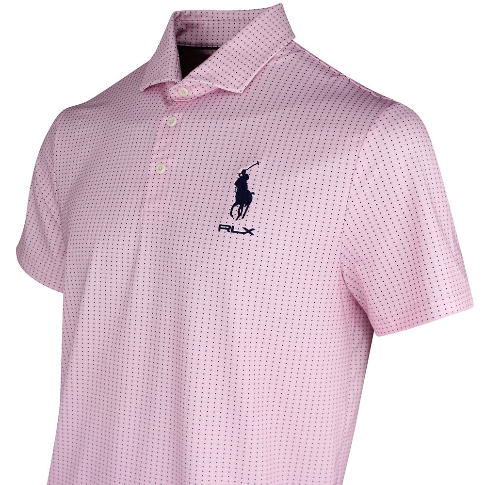 RLX Golf Shirt - RL Tour Pro Logo Divot Dot - Carmel Pink SS26