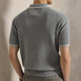 RLX Golf Shirt - RL Tour Pro Logo Knitted Polo - Grey Heather AW26