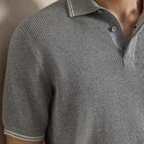 RLX Golf Shirt - RL Tour Pro Logo Knitted Polo - Grey Heather AW26