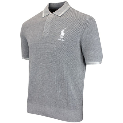 RLX Golf Shirt - RL Tour Pro Logo Knitted Polo - Grey Heather AW26