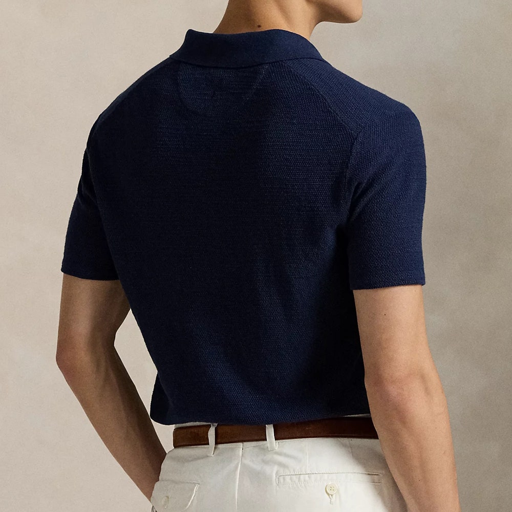 RLX Golf Shirt - RL Tour Pro Logo Knitted Polo - Refined Navy FA25