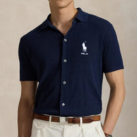 RLX Golf Shirt - RL Tour Pro Logo Knitted Polo - Refined Navy FA25