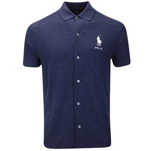 RLX Golf Shirt - RL Tour Pro Logo Knitted Polo - Refined Navy FA25