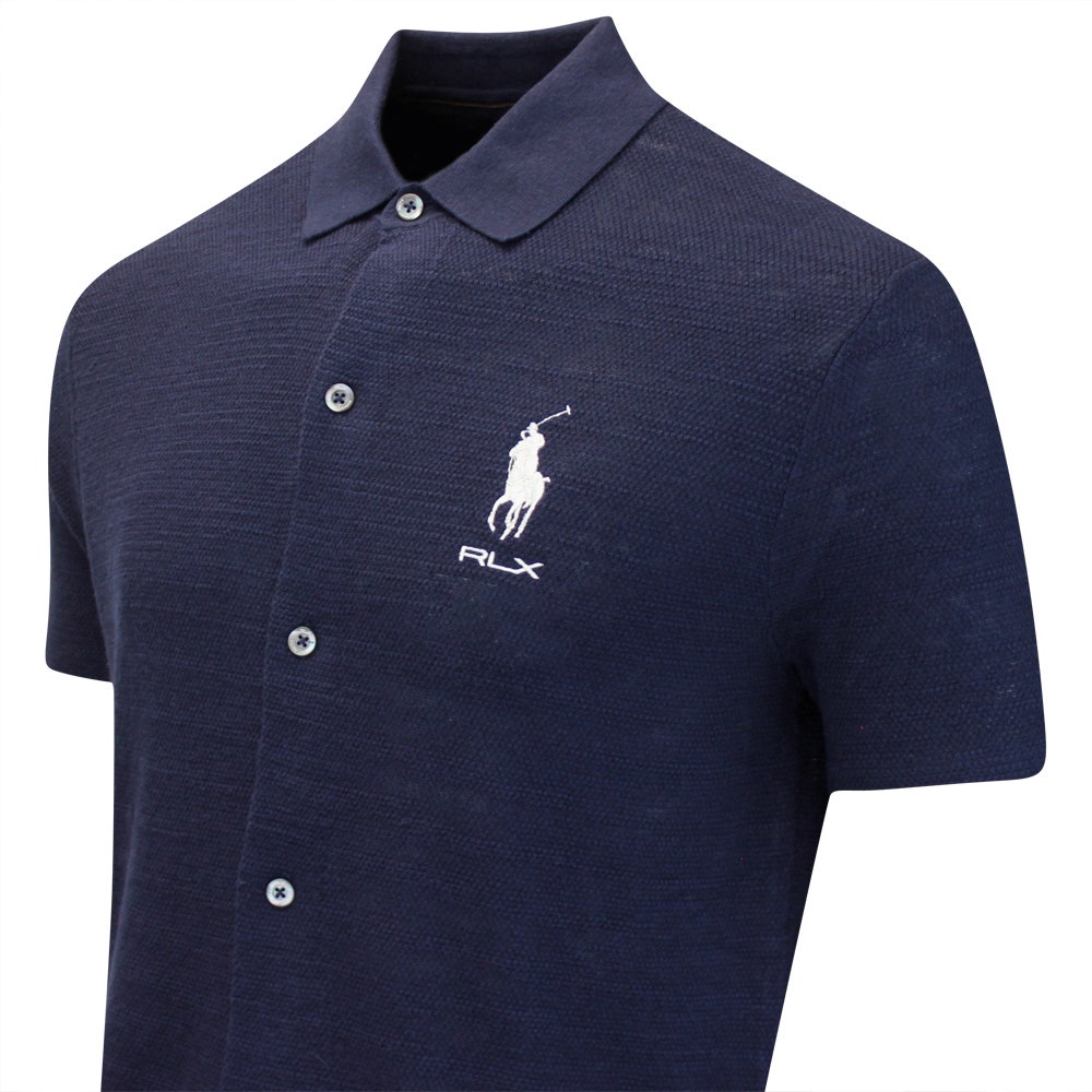 RLX Golf Shirt - RL Tour Pro Logo Knitted Polo - Refined Navy FA25