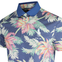 RLX Golf Shirt - RL Tour Pro Logo Palm Floral - Old Royal SS26