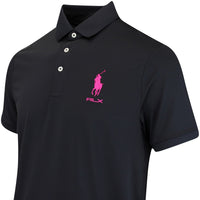 RLX Golf Shirt - RL Tour Pro Logo Polo - Black - Fuchsia AW26
