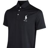 RLX Golf Shirt - RL Tour Pro Logo Polo - Black - White SS26
