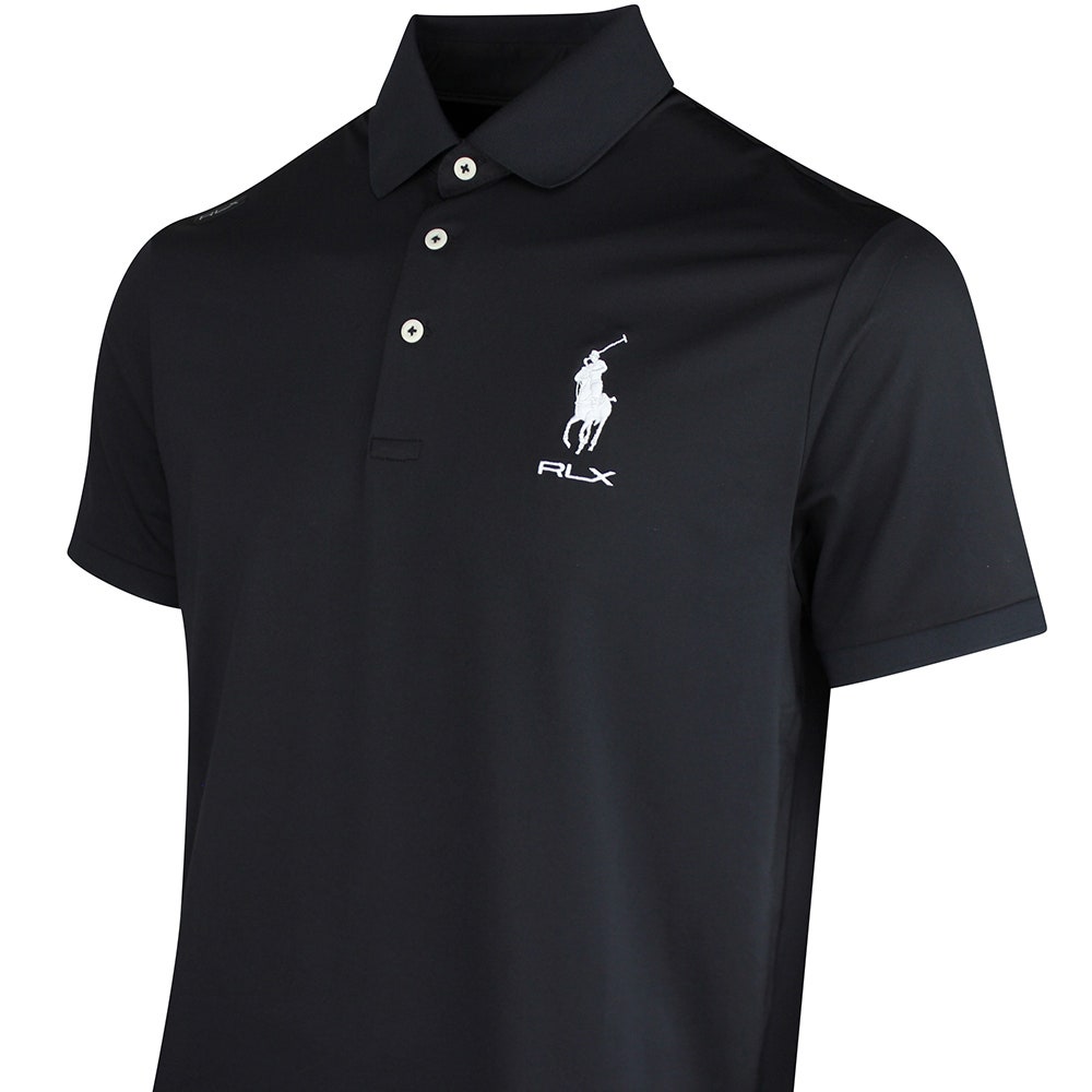RLX Golf Shirt - RL Tour Pro Logo Polo - Black - White SS26