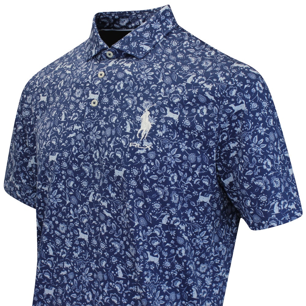 RLX Golf Shirt - RL Tour Pro Logo Polo CF - Old Royal Print FA25
