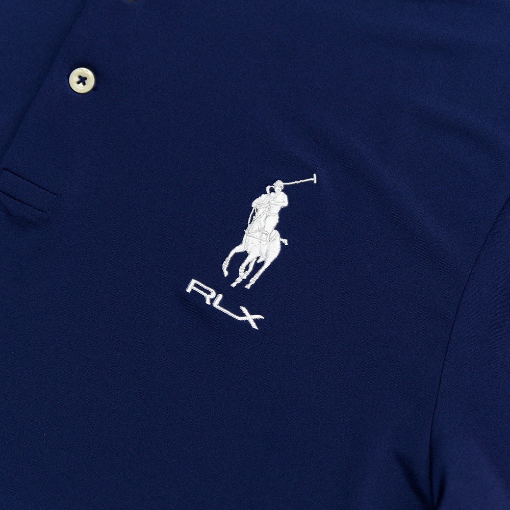 RLX Golf Shirt - RL Tour Pro Logo Polo - Navy - White AW26
