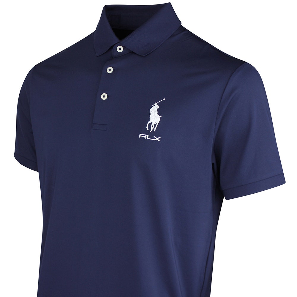 RLX Golf Shirt - RL Tour Pro Logo Polo - Navy - White AW26