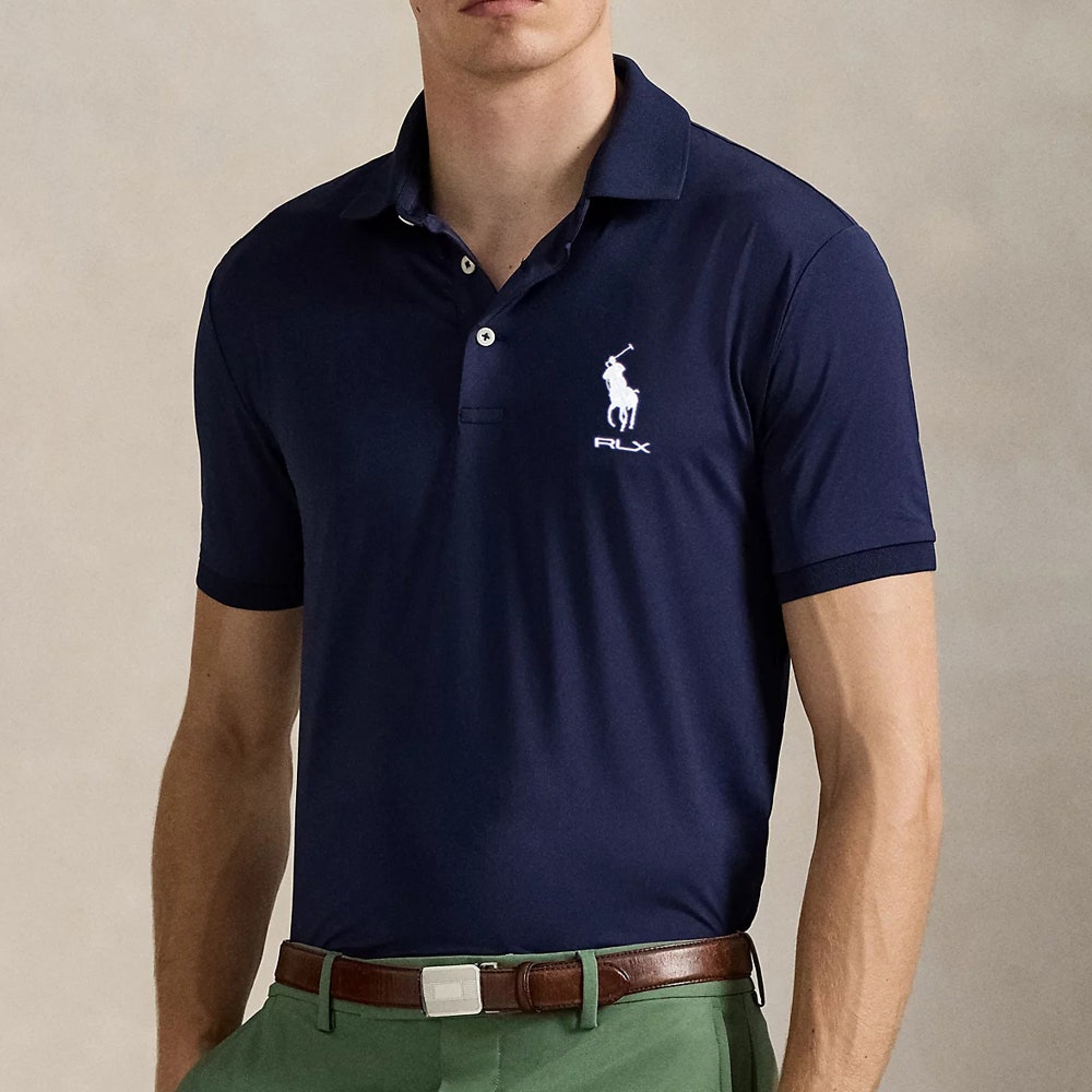 RLX Golf Shirt - RL Tour Pro Logo Polo - Navy - White AW26
