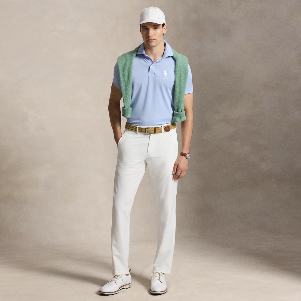 RLX Golf Shirt - RL Tour Pro Logo Polo - Pebble Blue AW26