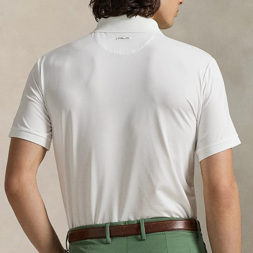 RLX Golf Shirt - RL Tour Pro Logo Polo - White - Navy SS26
