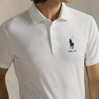 RLX Golf Shirt - RL Tour Pro Logo Polo - White - Navy SS26