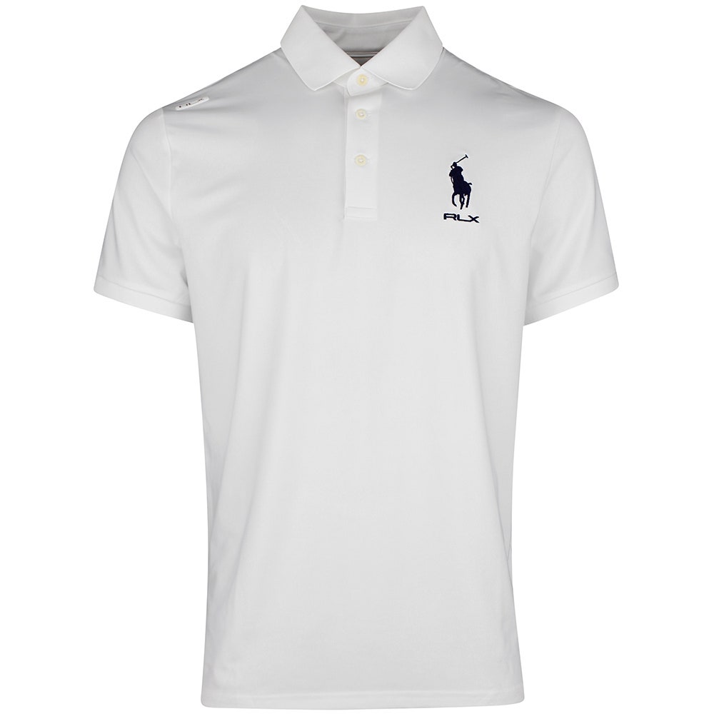 RLX Golf Shirt - RL Tour Pro Logo Polo - White - Navy SS26