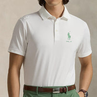 RLX Golf Shirt - RL Tour Pro Logo Polo - White - O. Green SS26