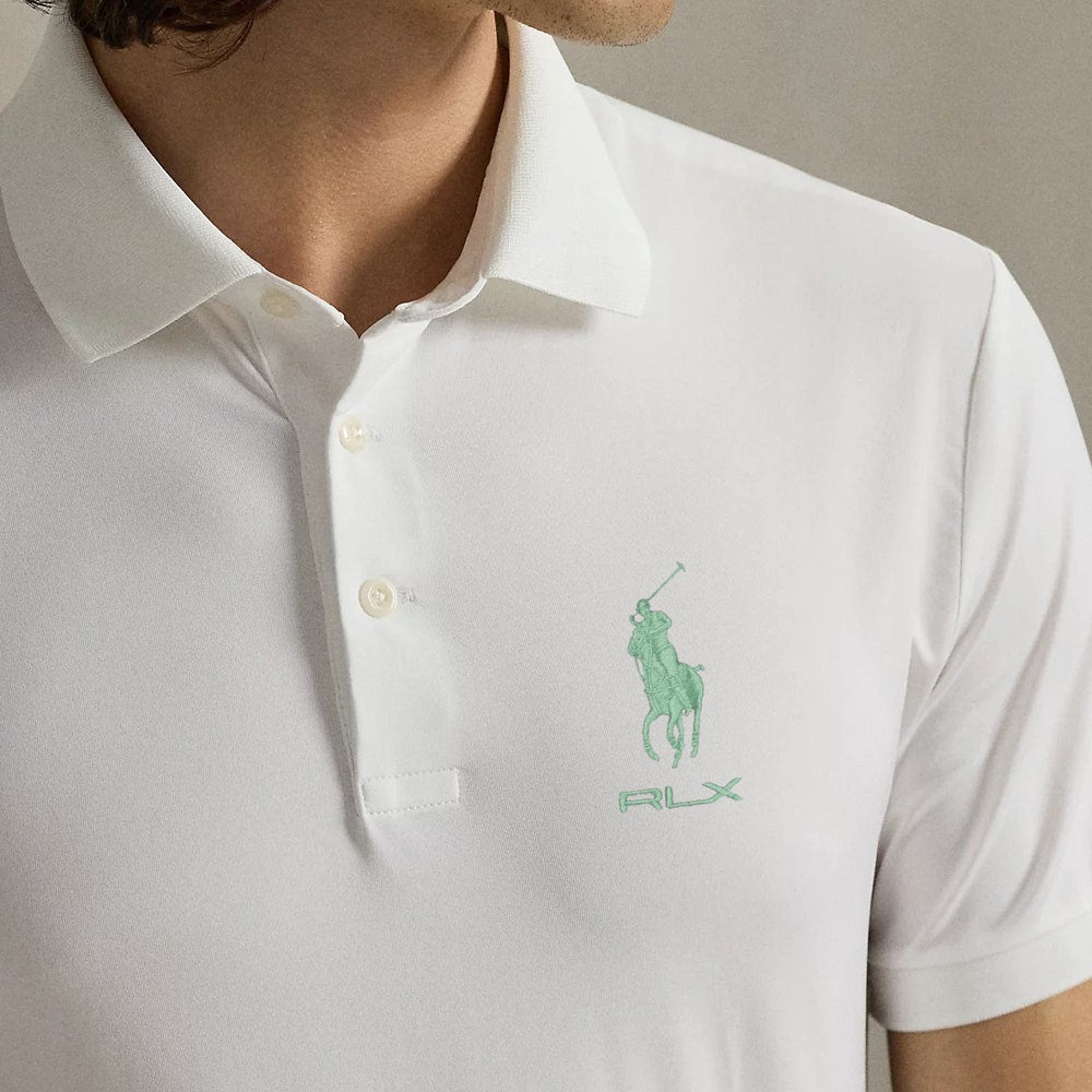 RLX Golf Shirt - RL Tour Pro Logo Polo - White - O. Green SS26