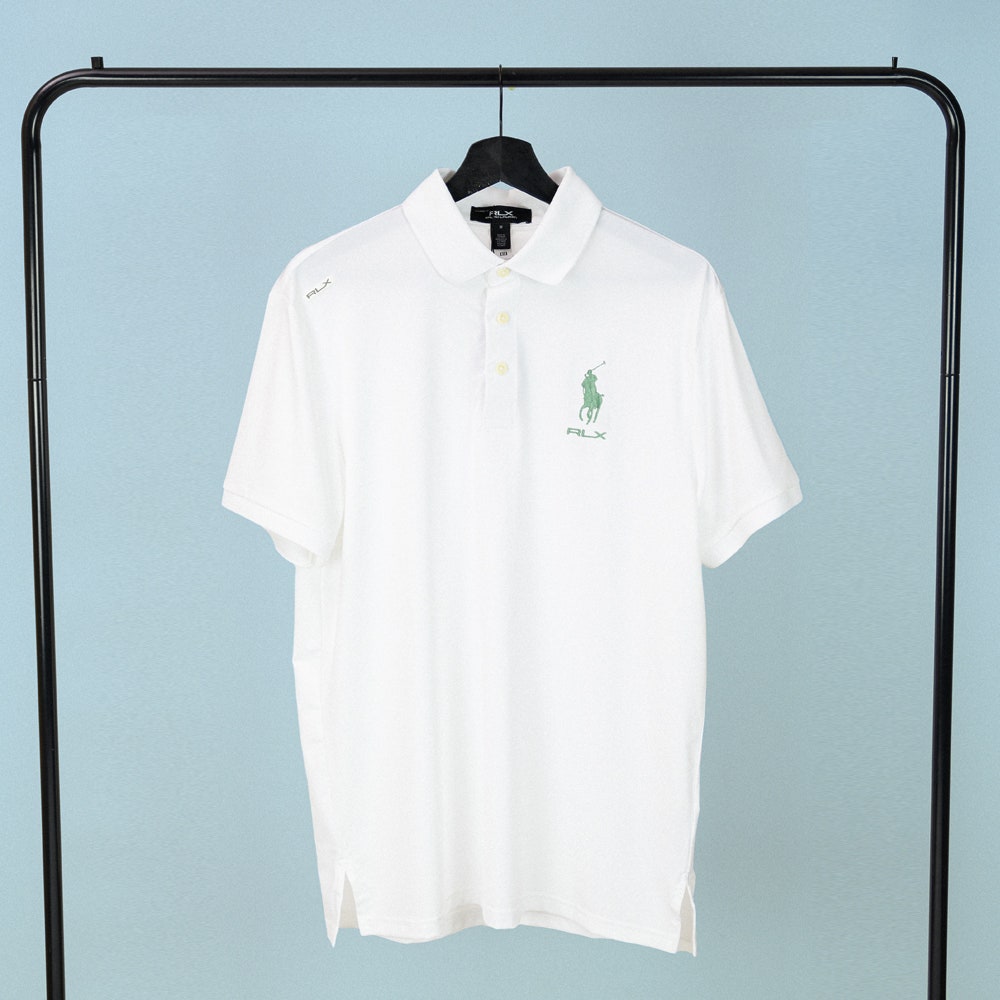 RLX Golf Shirt - RL Tour Pro Logo Polo - White - O. Green SS26