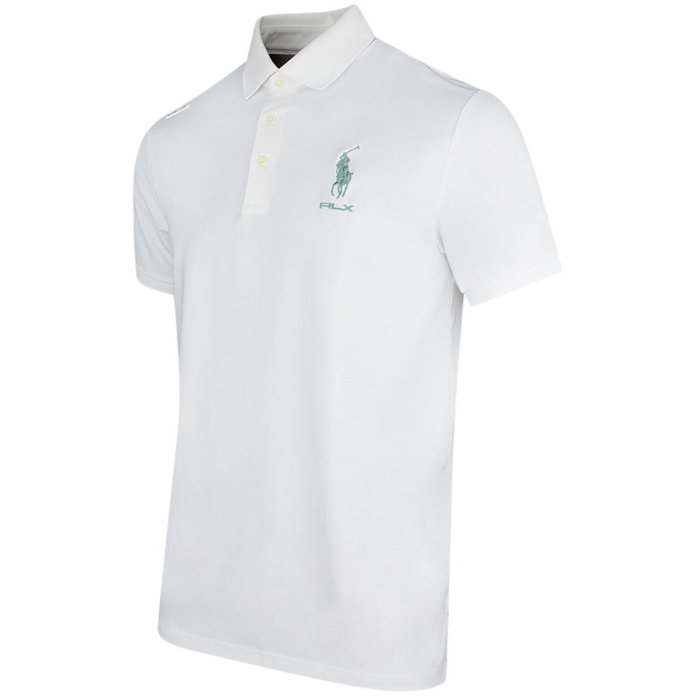 RLX Golf Shirt - RL Tour Pro Logo Polo - White - O. Green SS26