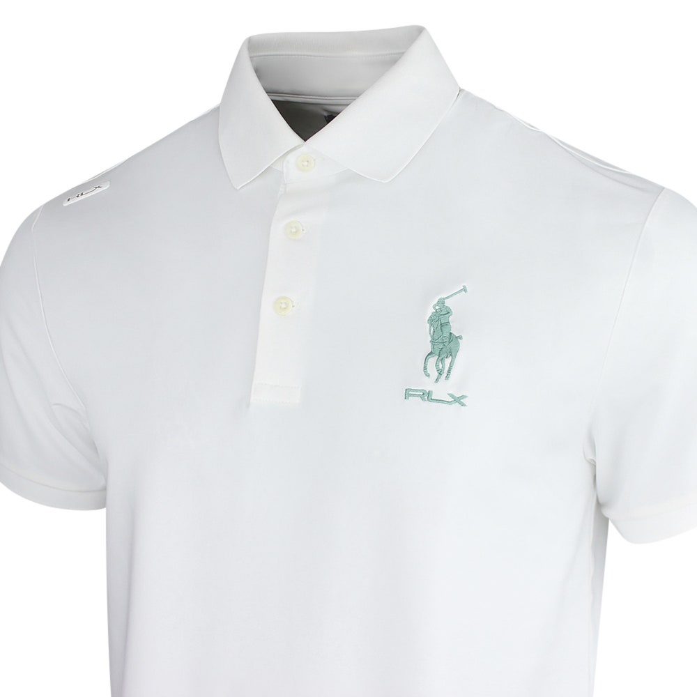RLX Golf Shirt - RL Tour Pro Logo Polo - White - O. Green SS26