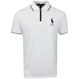 RLX Golf Shirt - RL Tour Pro Logo QZ Pique - Ceramic White SS25