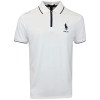 RLX Golf Shirt - RL Tour Pro Logo QZ Pique - Ceramic White SS25