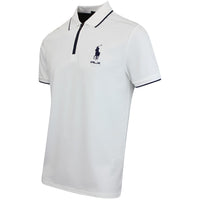 RLX Golf Shirt - RL Tour Pro Logo QZ Pique - Ceramic White SS25