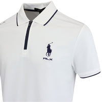 RLX Golf Shirt - RL Tour Pro Logo QZ Pique - Ceramic White SS25