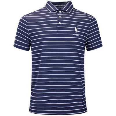 RLX Golf Shirt - RL Tour Pro Logo Stripe Pique - Old Royal M. AW26