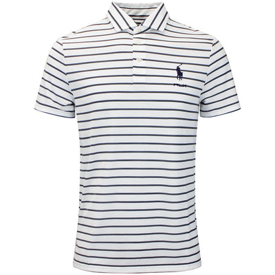 RLX Golf Shirt - RL Tour Pro Logo Stripe Pique - Ranger Green M. AW26