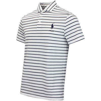 RLX Golf Shirt - RL Tour Pro Logo Stripe Pique - Ranger Green M. AW26