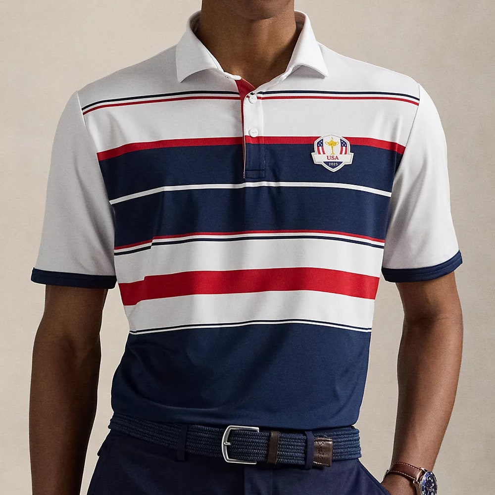 RLX Golf Shirt - Ryder Cup Colour Block Polo - Team USA 2025
