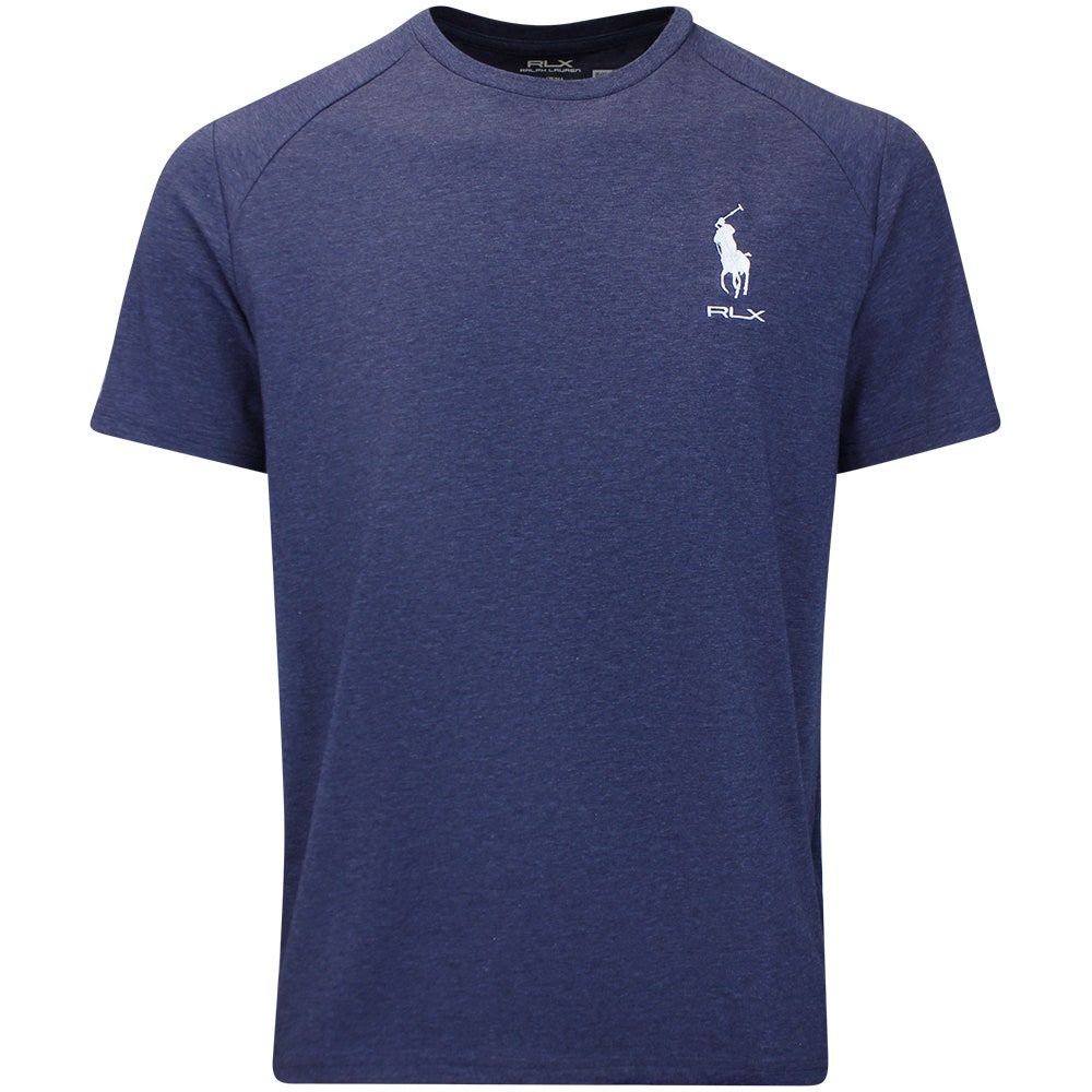 RLX Golf T-Shirt - RL Tour Pro Logo Jersey Tee - Spring Navy Hthr SS26