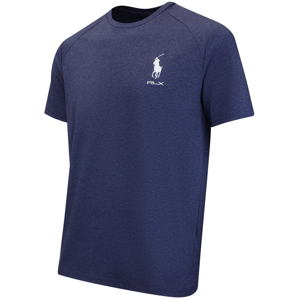 RLX Golf T-Shirt - RL Tour Pro Logo Jersey Tee - Spring Navy Hthr SS26