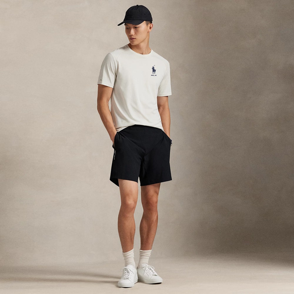 RLX Golf T-Shirt - RL Tour Pro Logo Jersey Tee - Stone Pebble FA25