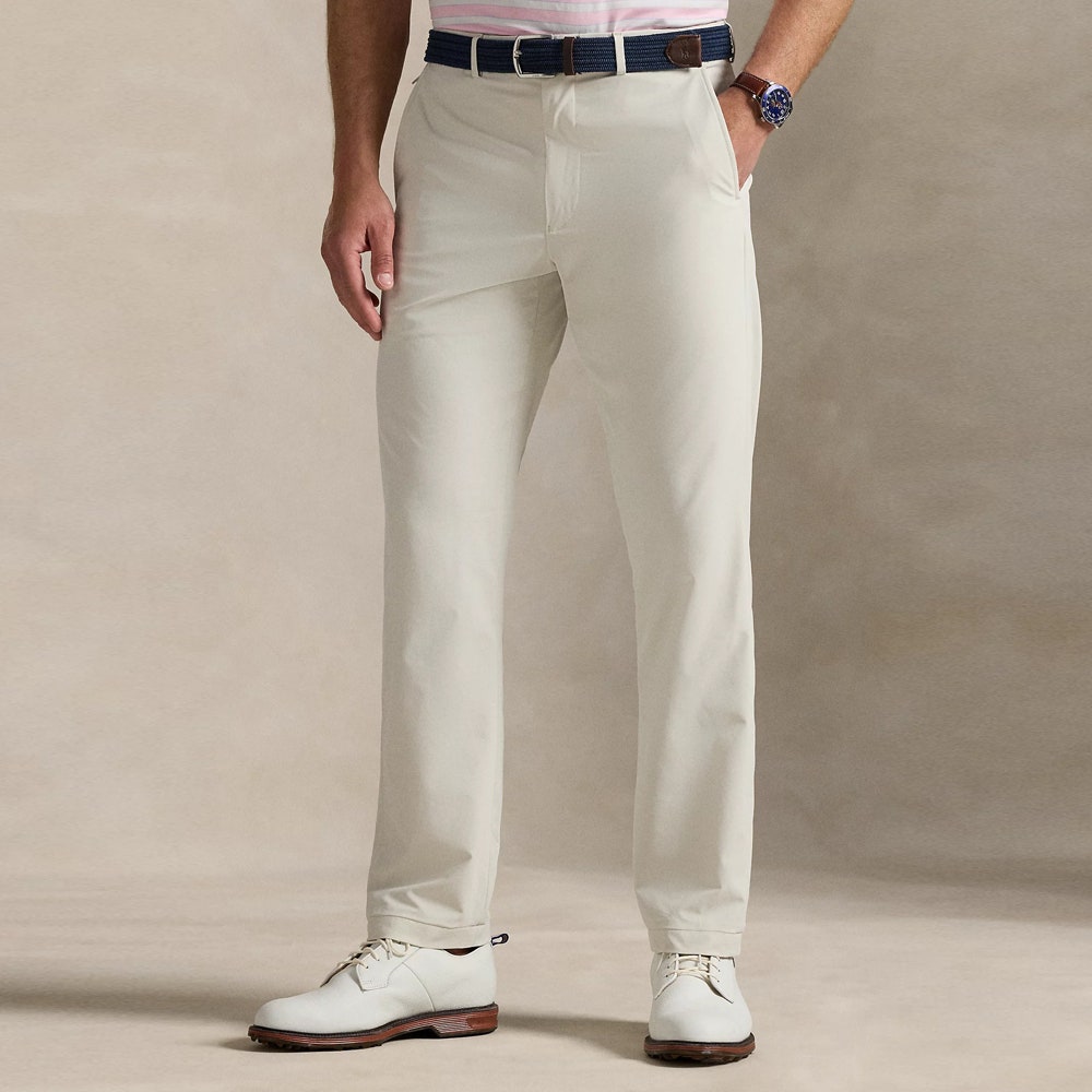 RLX Golf Trousers - Woven Straight Pant - Stone Pebble SS26