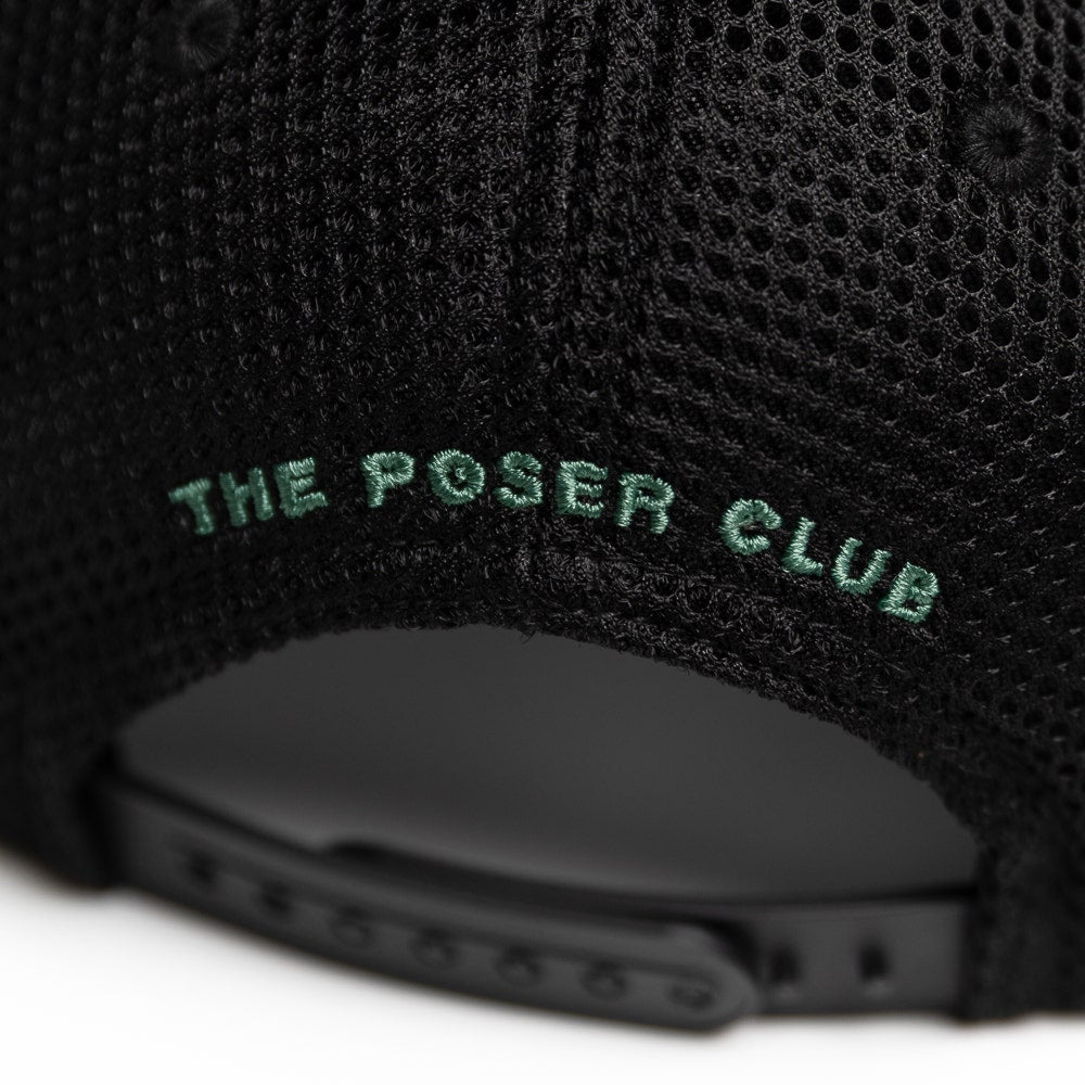 The Poser Club Golf Cap - TPC Argyle Tech Snapback - Black '26
