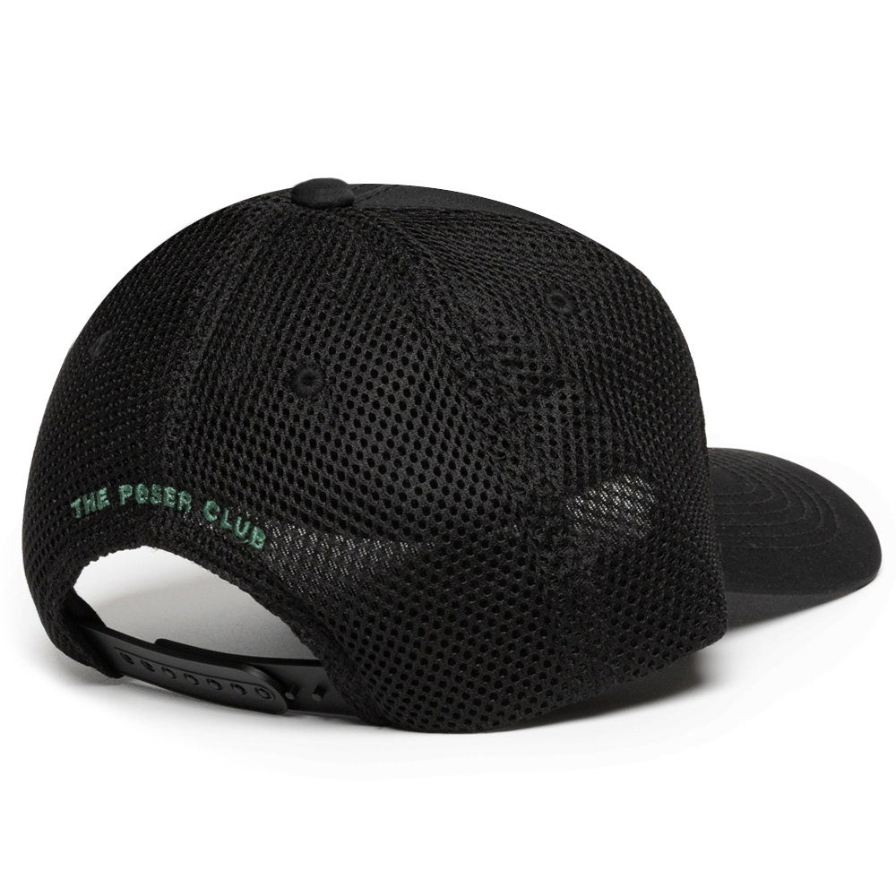 The Poser Club Golf Cap - TPC Argyle Tech Snapback - Black '26