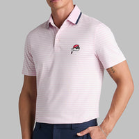 The Poser Club x G/FORE - Jigger Stripe Polo - Blush '26