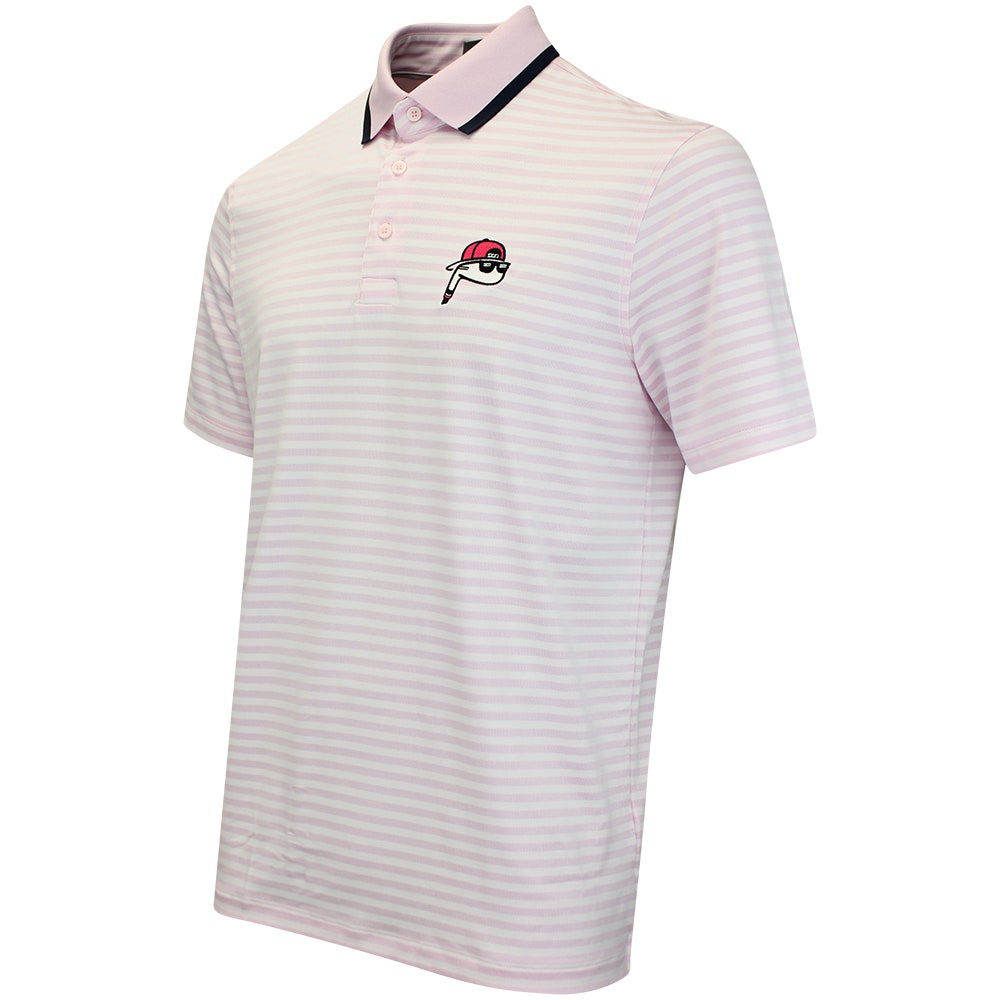 The Poser Club x G/FORE - Jigger Stripe Polo - Blush '26