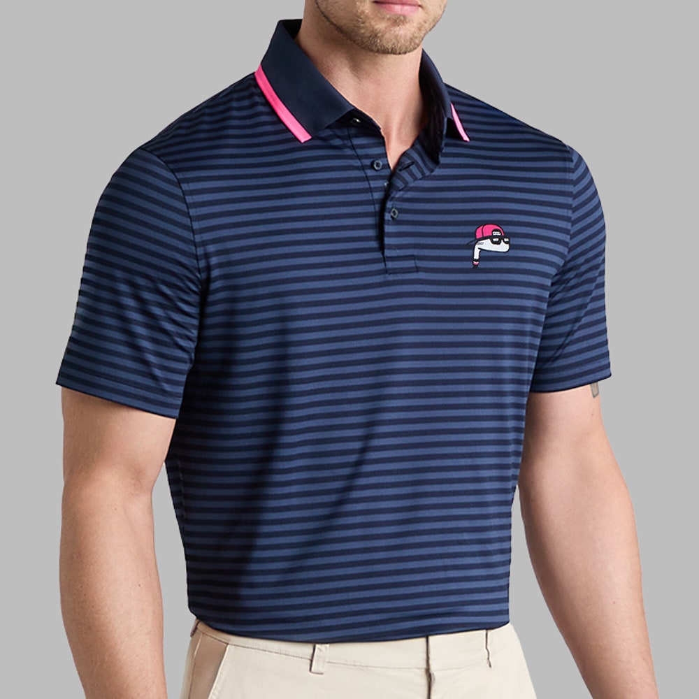 The Poser Club x G/FORE - Jigger Stripe Polo - Twilight '26