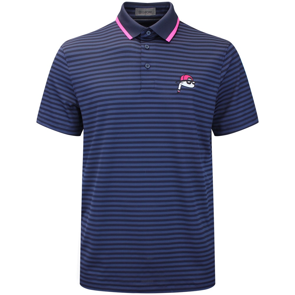 The Poser Club x G/FORE - Jigger Stripe Polo - Twilight '26