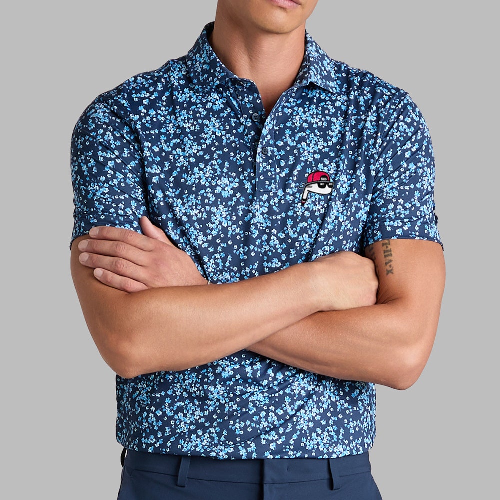 The Poser Club x G/FORE - TPC Jigger Floral Polo - Azul AW26