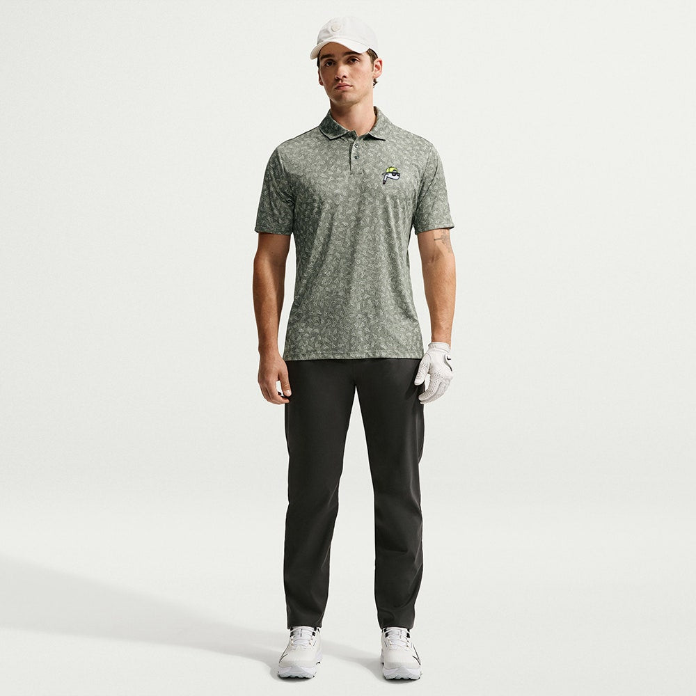 The Poser Club x NIKE - Par 5 Jigger GSP Polo - Camo Green - Volt '26