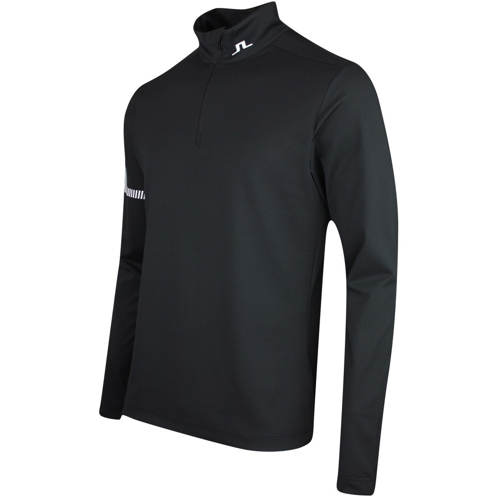 J.Lindeberg Golf Mid Layer - Heath Strike QZ - Black SS25