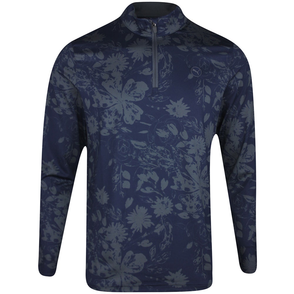 PUMA Golf Jumper - PTC Glitch Graphic Crew Neck - Deep Navy AW24