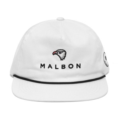 Malbon Golf Cap - Eagle Rope Snapback - White SU23