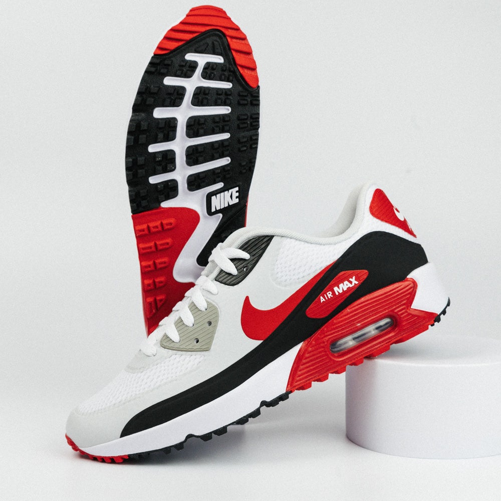 Nike Golf Shoes Air Max 90 G White University Red 2023
